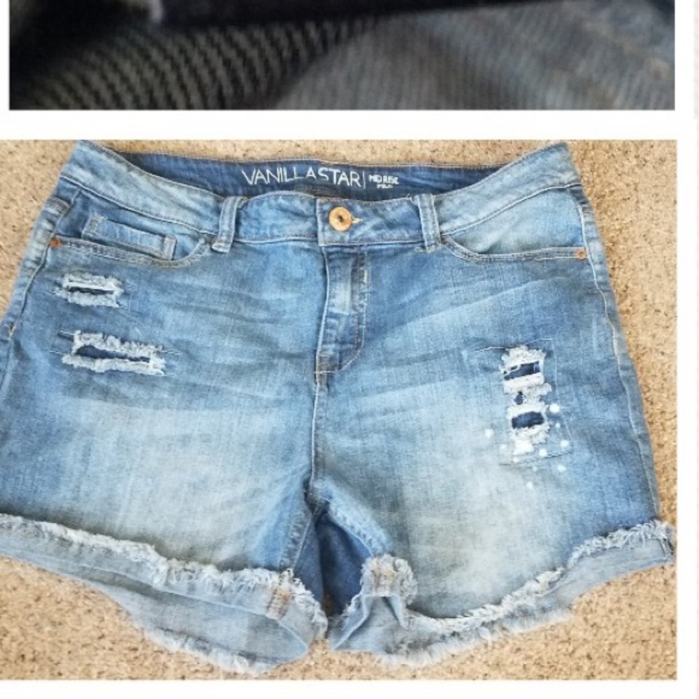 jean shorts with rips